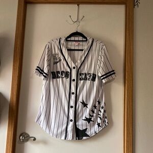 Theory Black and White Striped Women’s Shirt